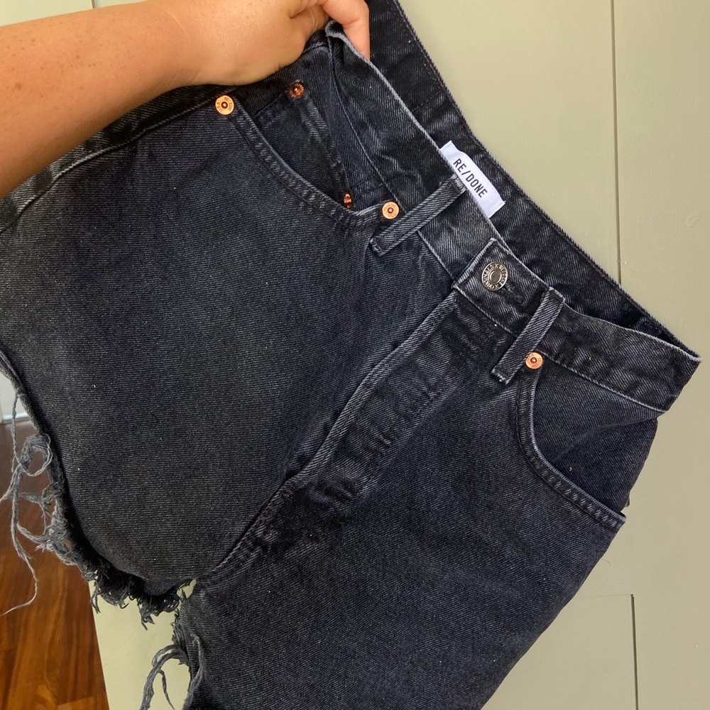 Women's Black Denim Shorts